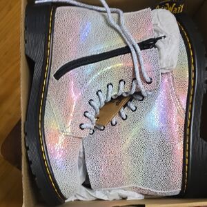 Dr Martens 1460 Pascal J Rainbow Holographic Lace-Up Boots